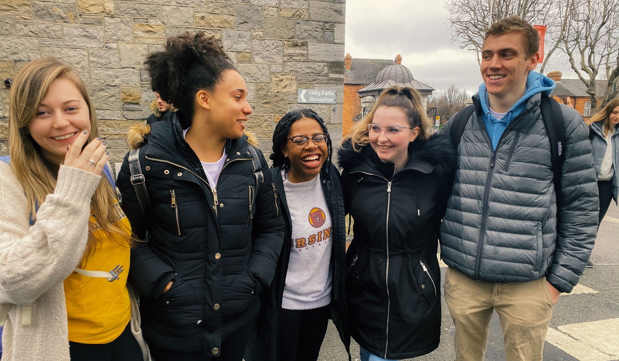 CAPAStudyAbroad_Spring 2020 Dublin_Students Hanging out on Griffith College