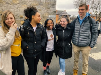 CAPAStudyAbroad_Spring 2020 Dublin_Students Hanging out on Griffith College