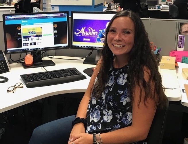 CAPAStudyAbroad_Sydney_Spring2018_From Kaitlin O'Brien - Kaitlin sitting at desk at internship
