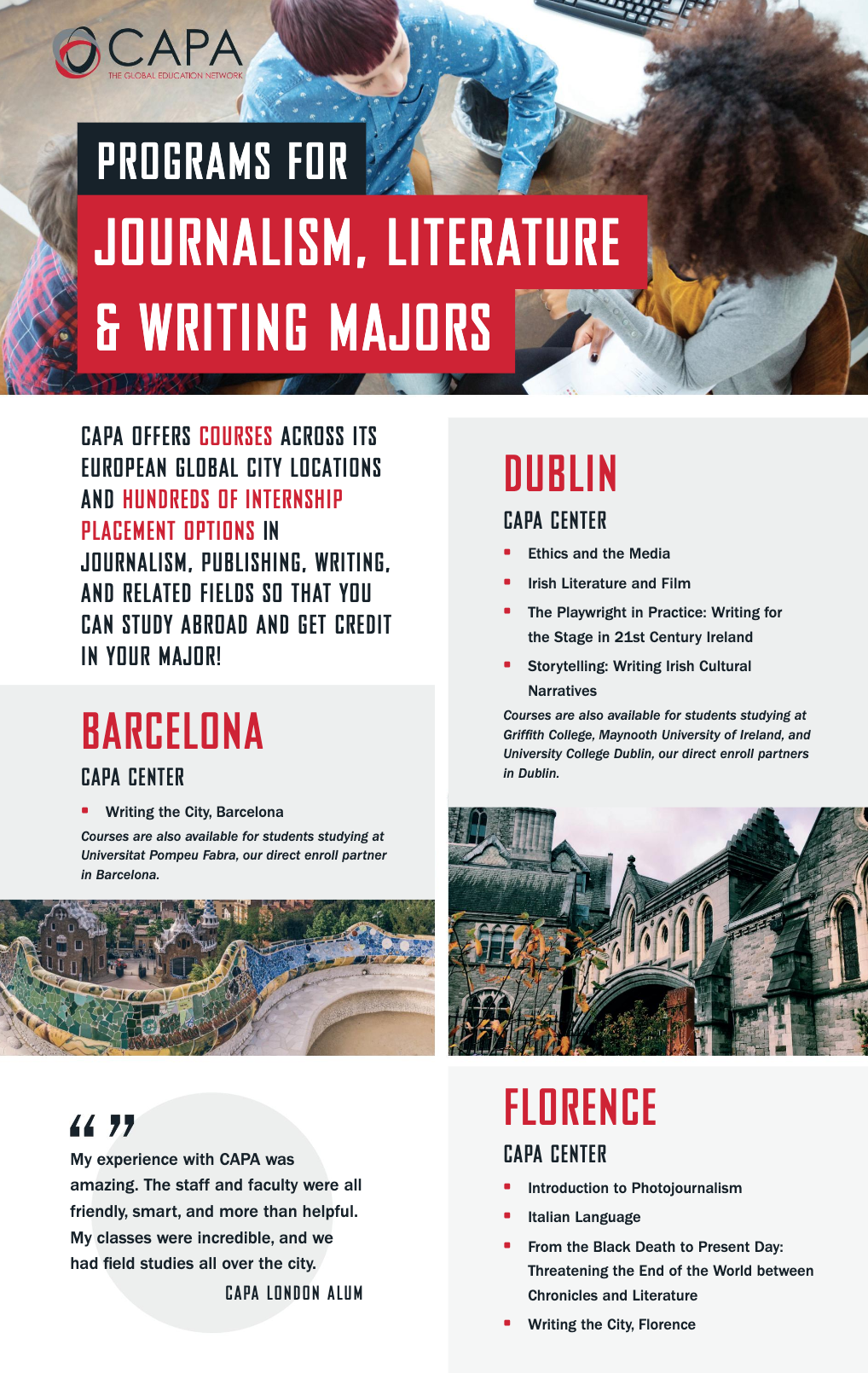 Journalism, Literature & Writing
