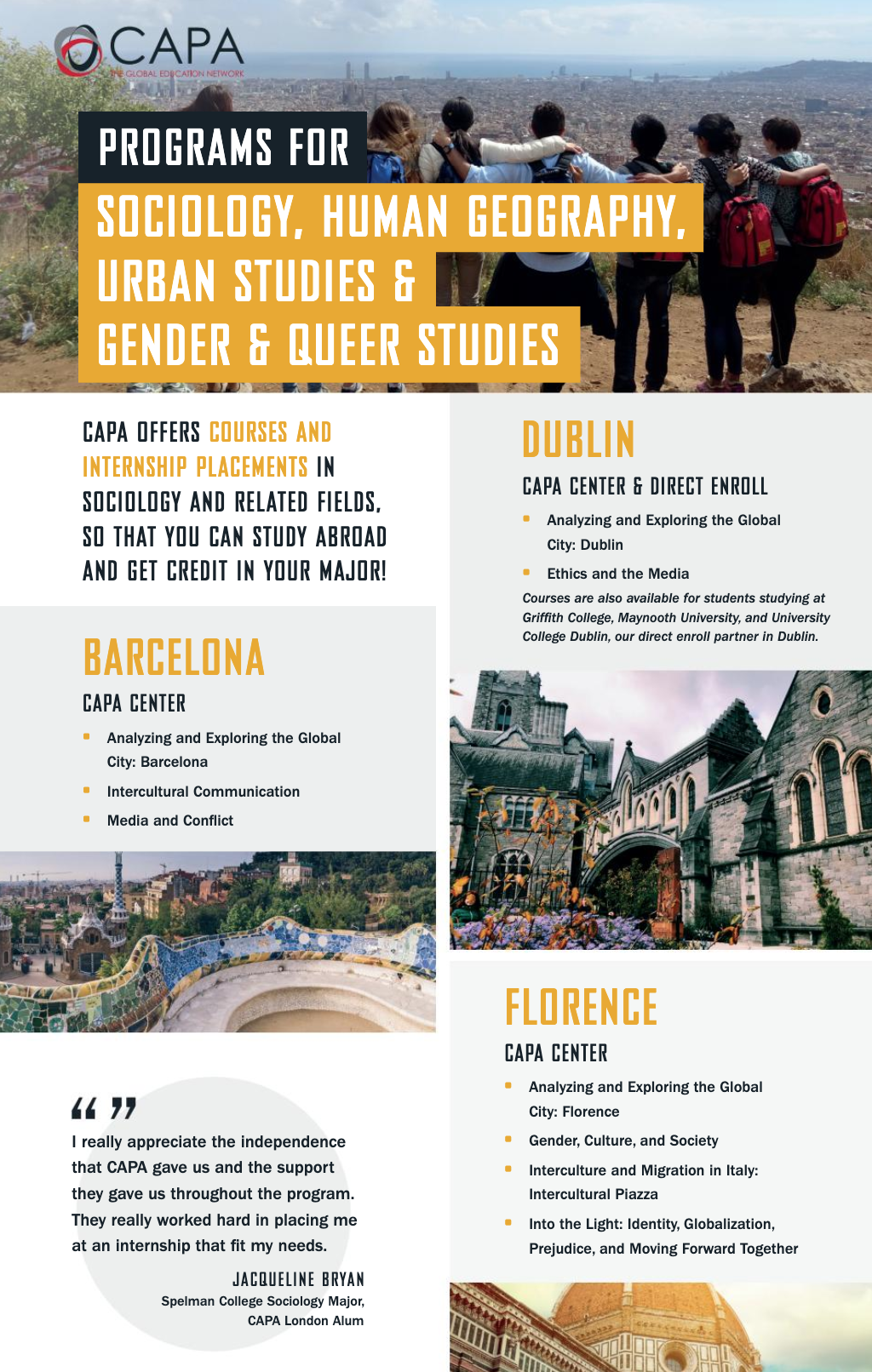 Sociology, Human Geography, Urban Studies, Gender & Queer Studies