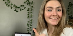 CAPAStudyAbroad_Summer 2020_Florence_London_Sarah Harmon_Sarah Selfie from her WFH desk - FEATURED IMAGE